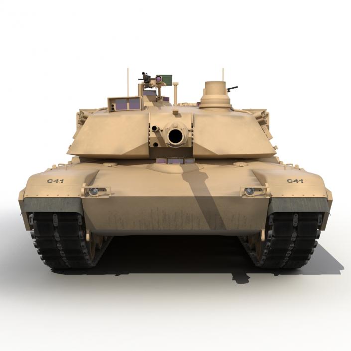 3D M1 Abrams 2 Rigged model