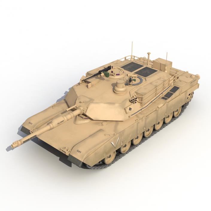 3D M1 Abrams 2 Rigged model