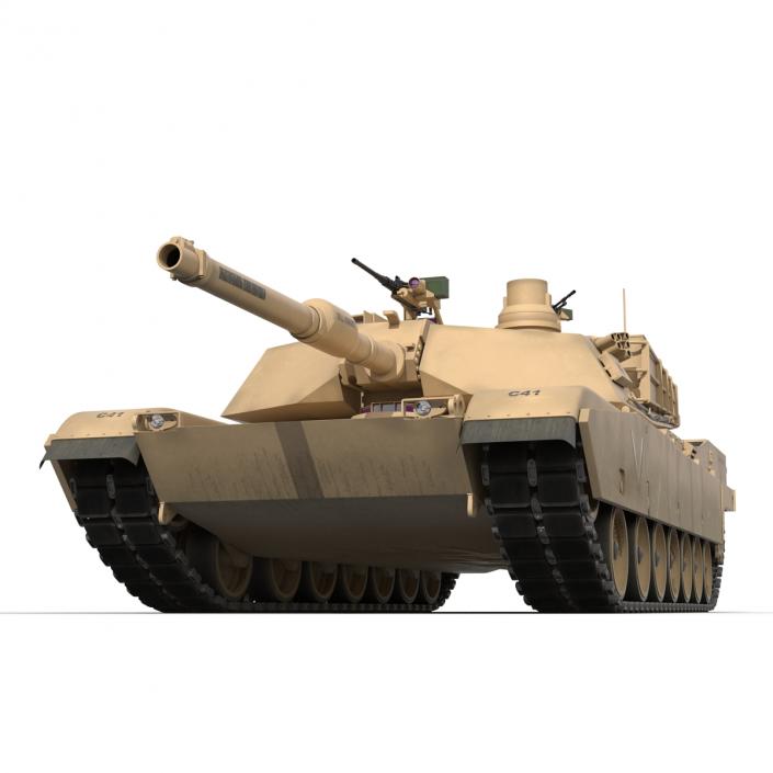 3D M1 Abrams 2 Rigged model