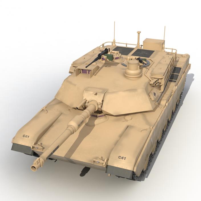 3D M1 Abrams 2 Rigged model