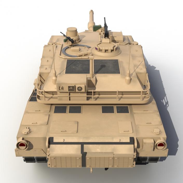 3D M1 Abrams 2 Rigged model