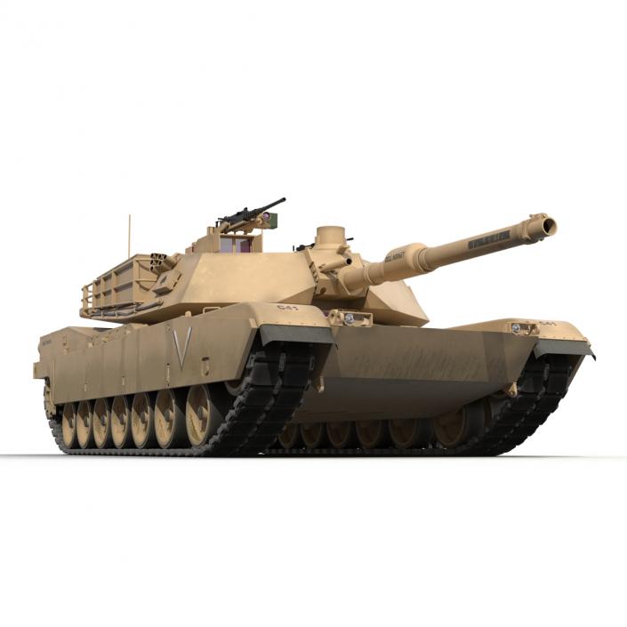 3D M1 Abrams 2 Rigged model