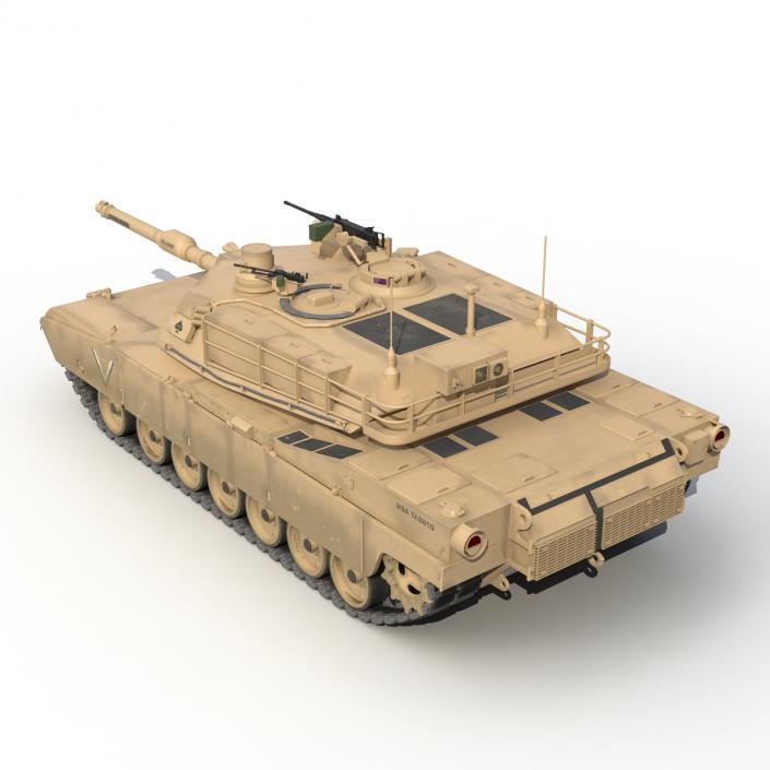 3D M1 Abrams 2 Rigged model