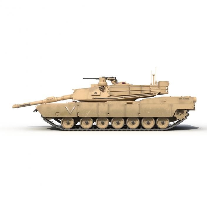 3D M1 Abrams 2 Rigged model