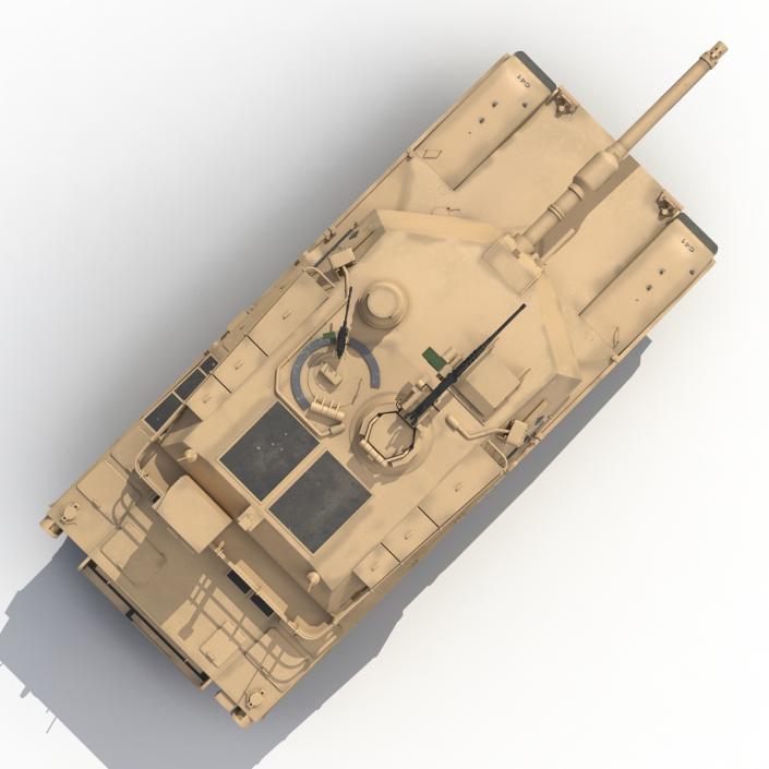 3D M1 Abrams 2 Rigged model