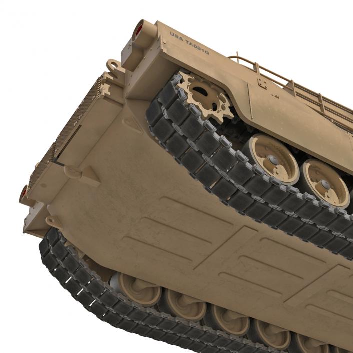 3D M1 Abrams 2 Rigged model