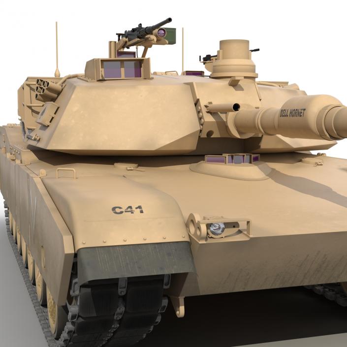 3D M1 Abrams 2 Rigged model