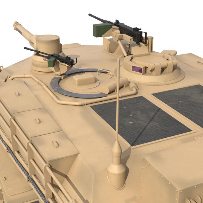 3D M1 Abrams 2 Rigged model