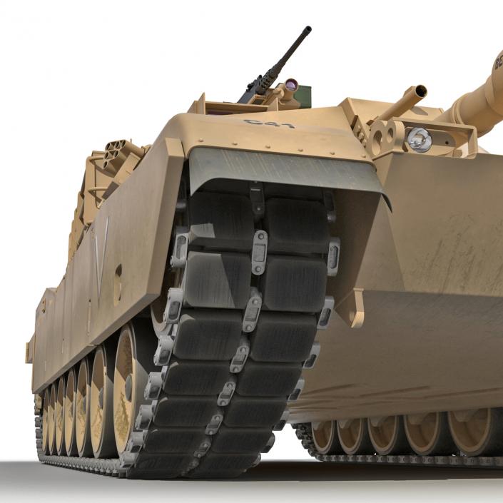 3D M1 Abrams 2 Rigged model