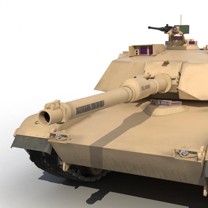 3D M1 Abrams 2 Rigged model