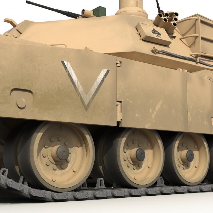 3D M1 Abrams 2 Rigged model