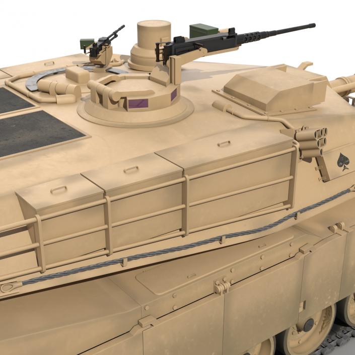 3D M1 Abrams 2 Rigged model