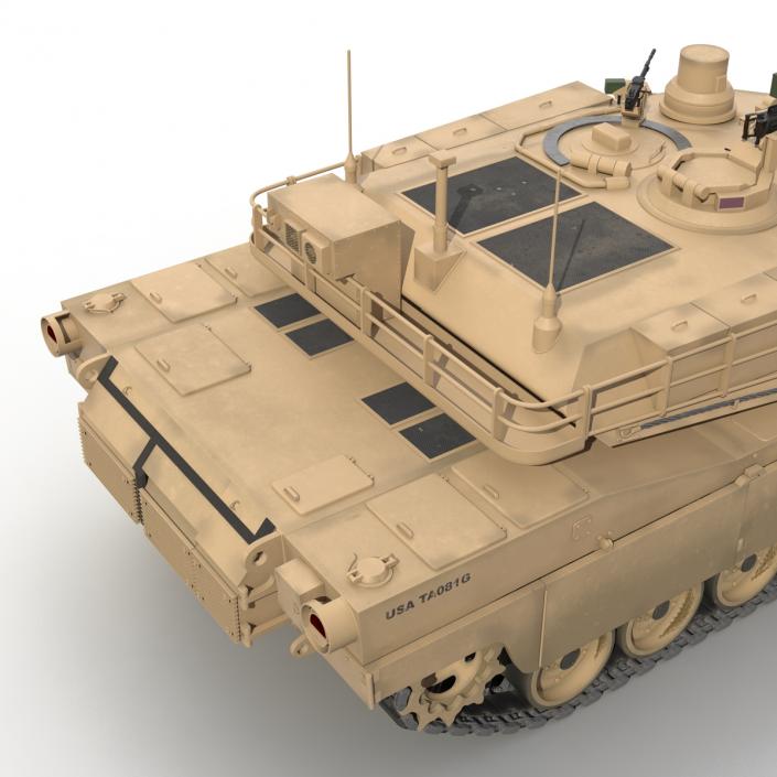 3D M1 Abrams 2 Rigged model