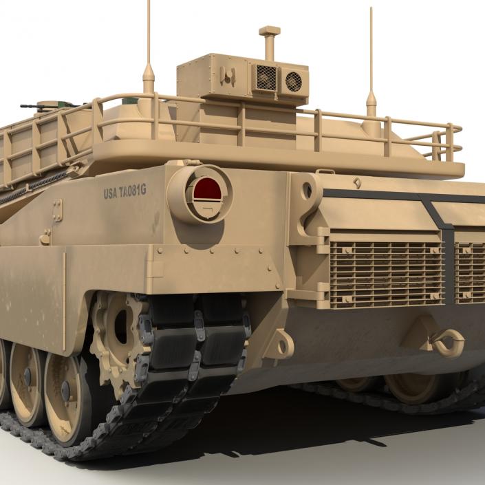 3D M1 Abrams 2 Rigged model