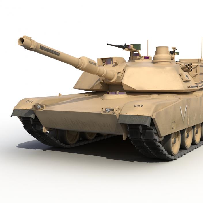 3D M1 Abrams 2 Rigged model