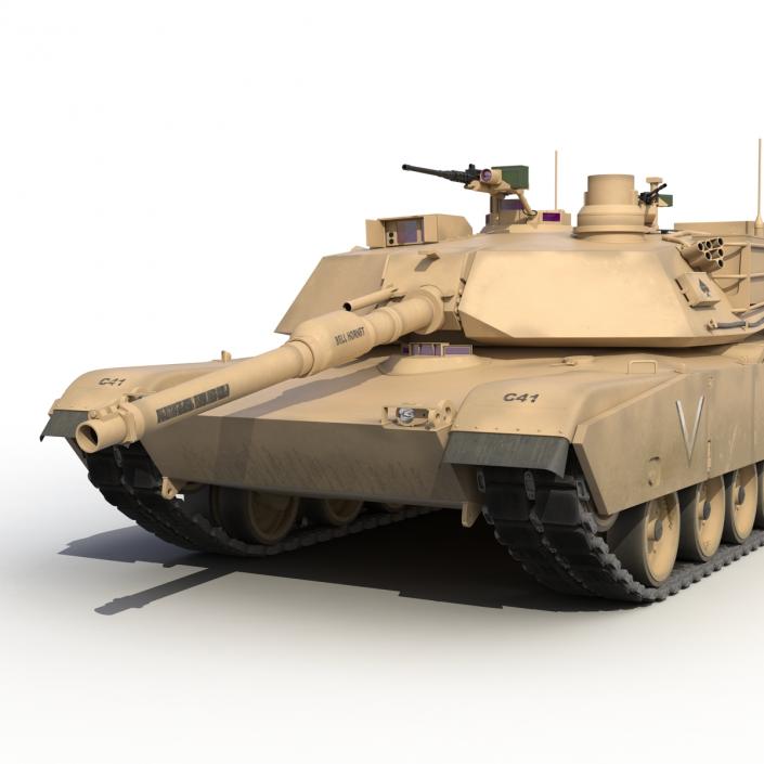 3D M1 Abrams 2 Rigged model