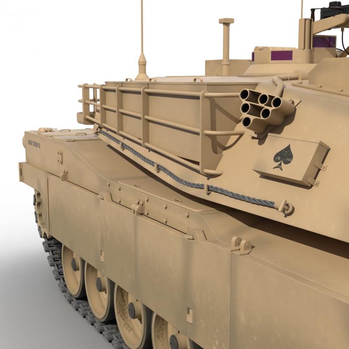 3D M1 Abrams 2 Rigged model