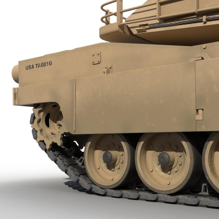 3D M1 Abrams 2 Rigged model