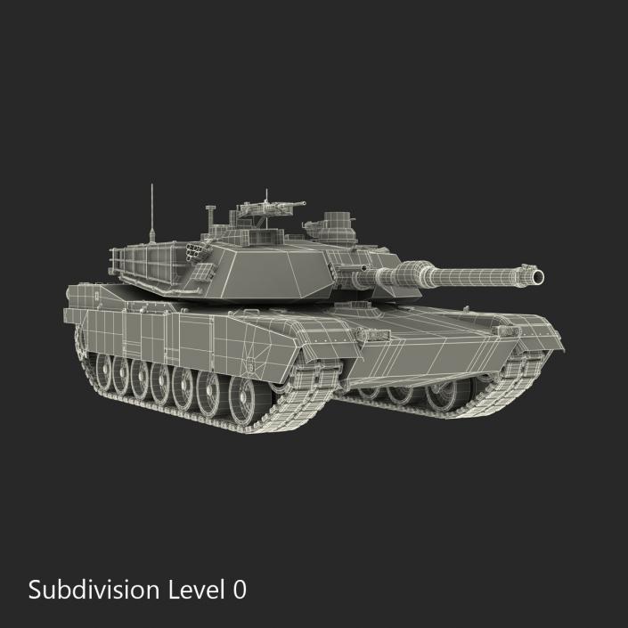 3D M1 Abrams 2 Rigged model