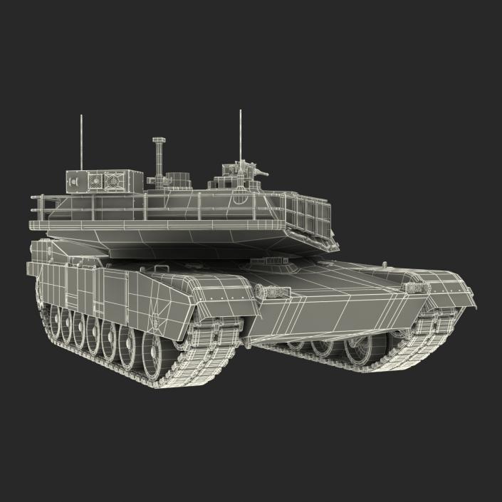 3D M1 Abrams 2 Rigged model