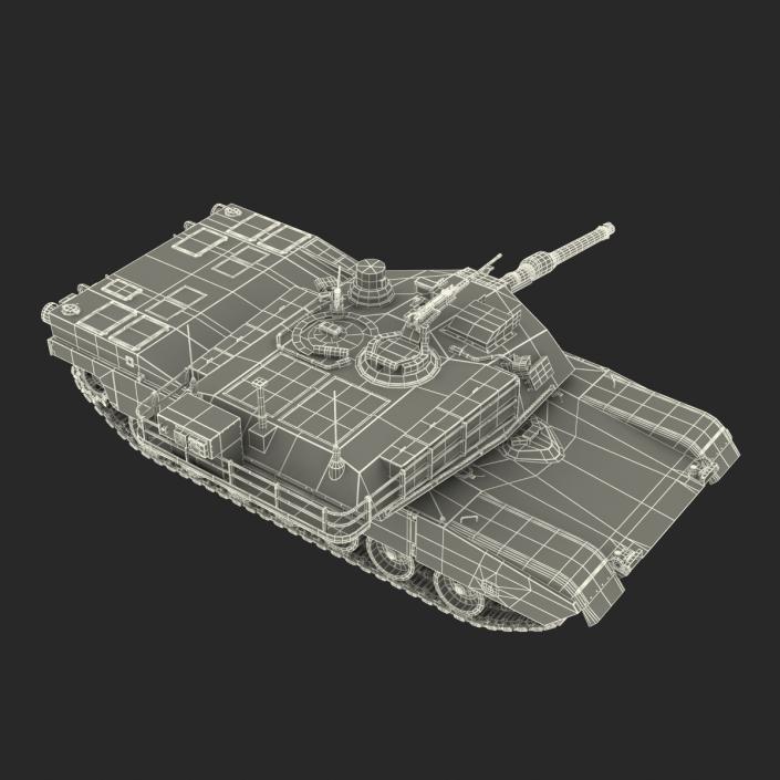 3D M1 Abrams 2 Rigged model