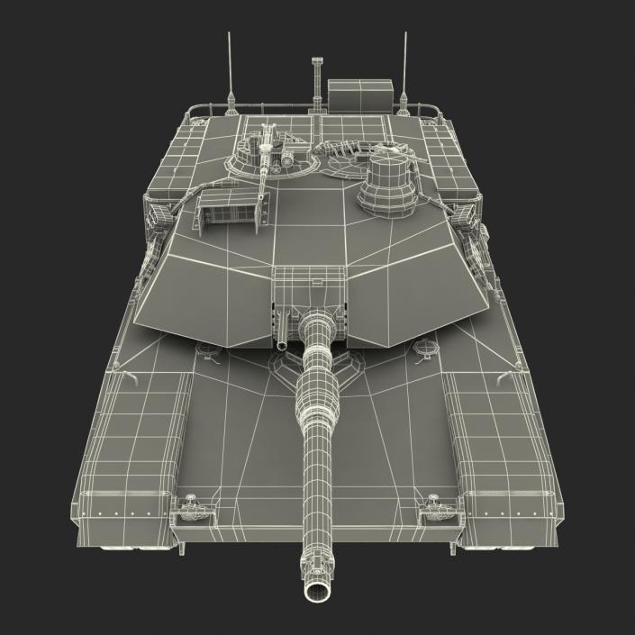 3D M1 Abrams 2 Rigged model