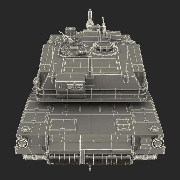 3D M1 Abrams 2 Rigged model