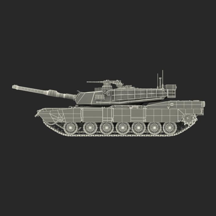 3D M1 Abrams 2 Rigged model