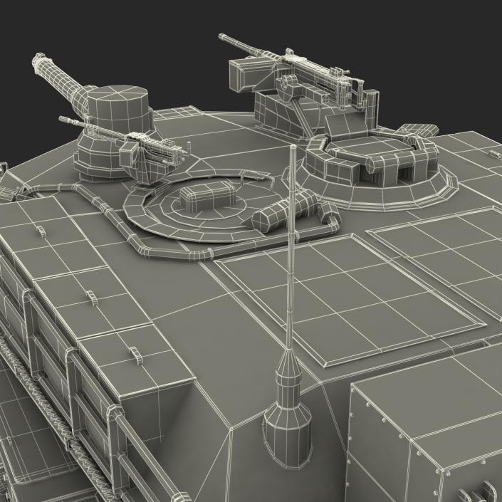 3D M1 Abrams 2 Rigged model