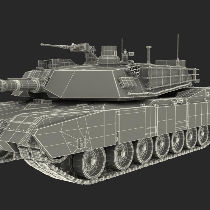 3D M1 Abrams 2 Rigged model