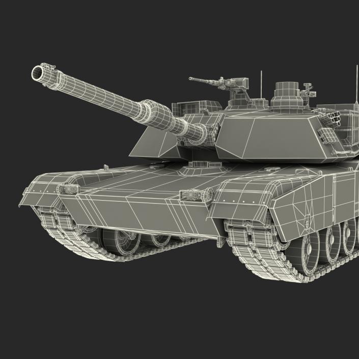 3D M1 Abrams 2 Rigged model