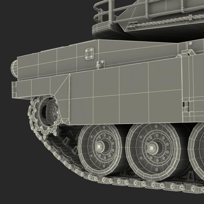 3D M1 Abrams 2 Rigged model