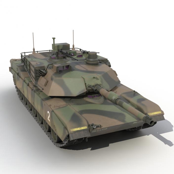 3D M1 Abrams Rigged