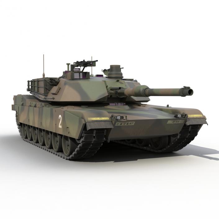 3D M1 Abrams Rigged