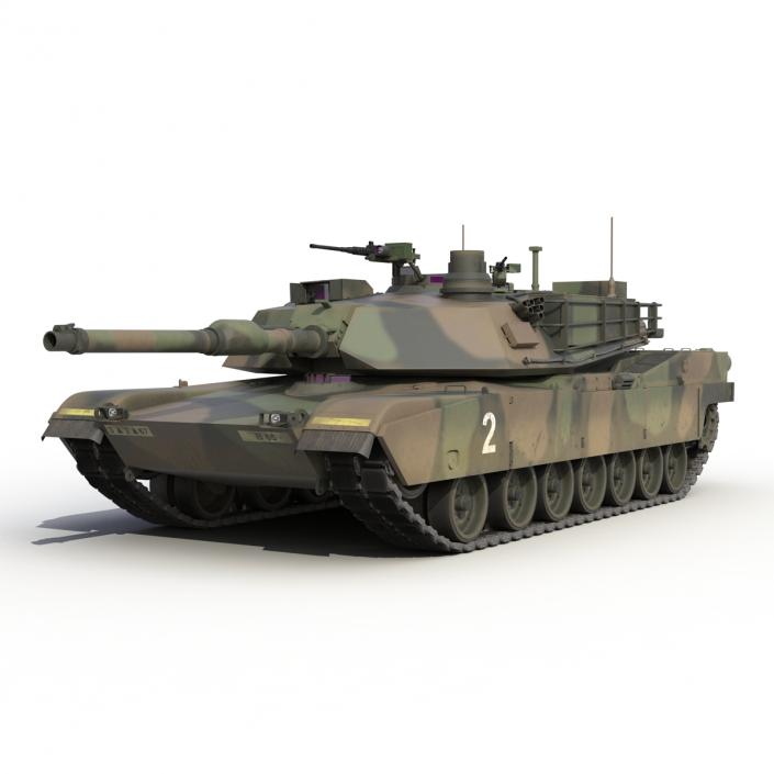 3D M1 Abrams Rigged