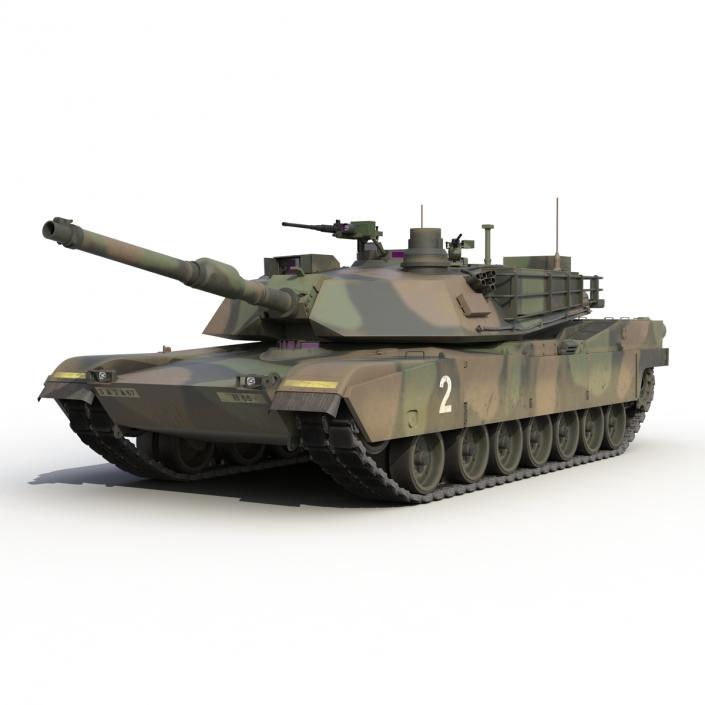 3D M1 Abrams Rigged