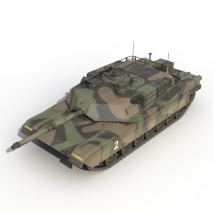 3D M1 Abrams Rigged