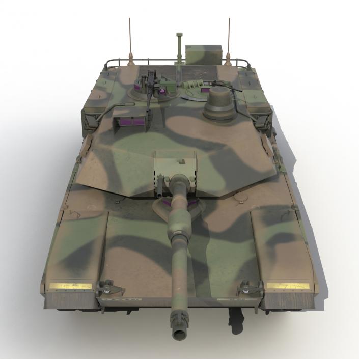 3D M1 Abrams Rigged