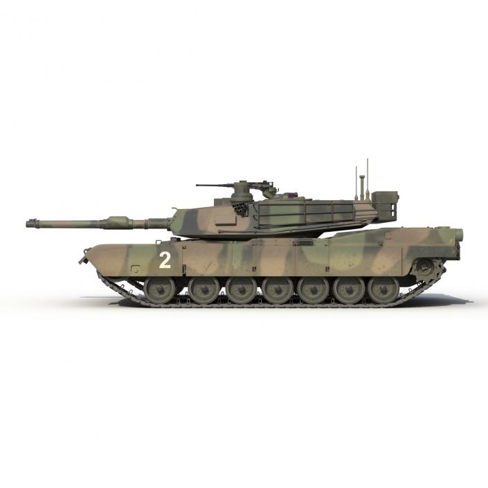 3D M1 Abrams Rigged