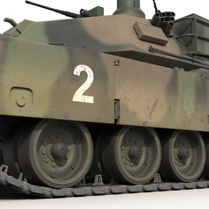 3D M1 Abrams Rigged