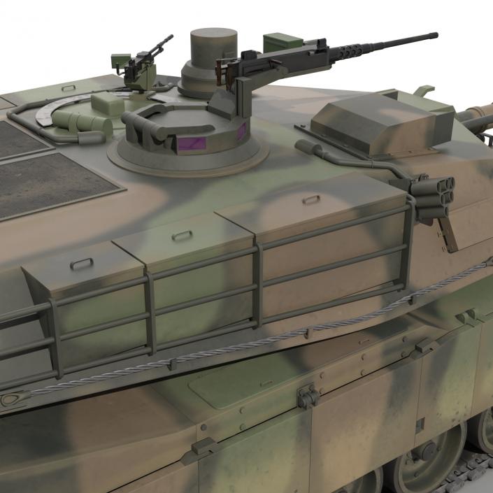 3D M1 Abrams Rigged