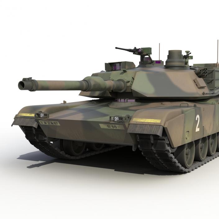 3D M1 Abrams Rigged