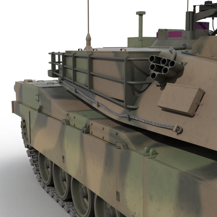 3D M1 Abrams Rigged