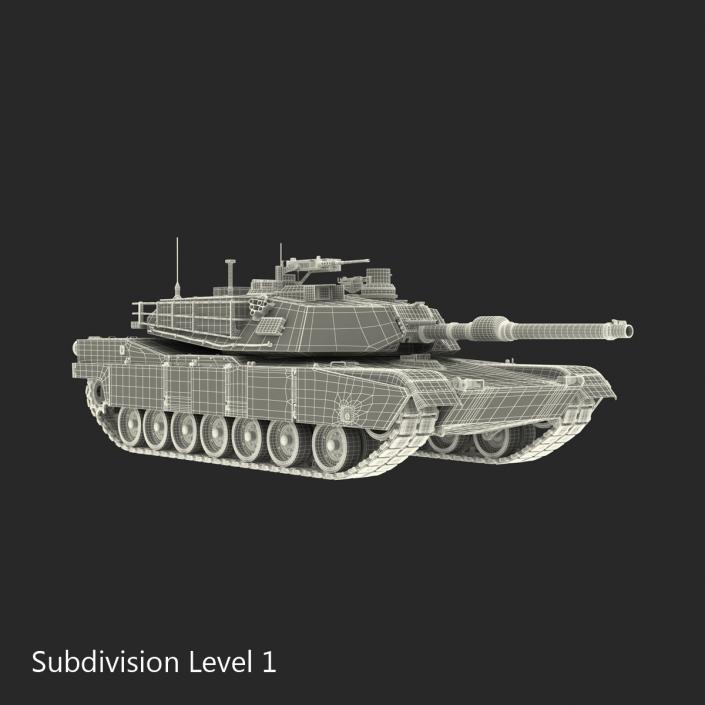 3D M1 Abrams Rigged