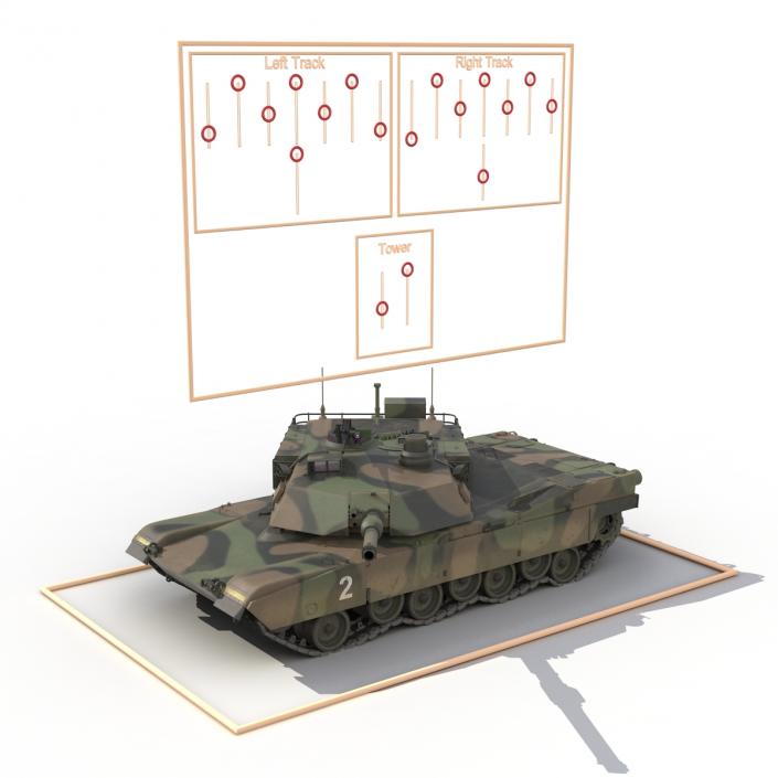 3D M1 Abrams Rigged