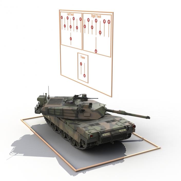 3D M1 Abrams Rigged