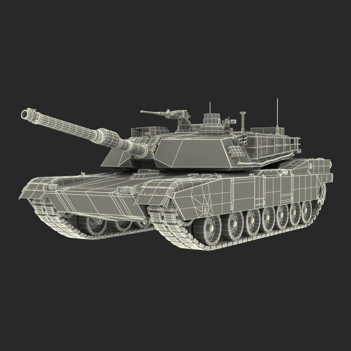 3D M1 Abrams Rigged