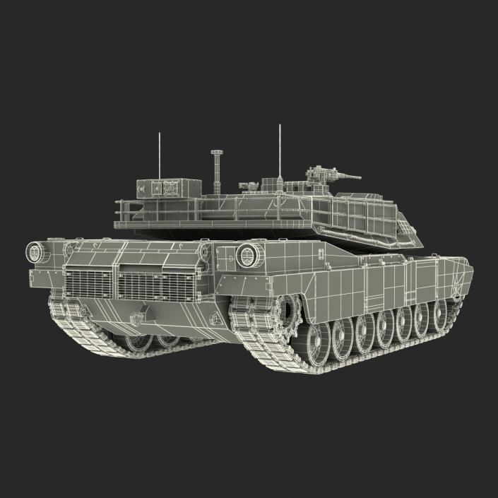 3D M1 Abrams Rigged