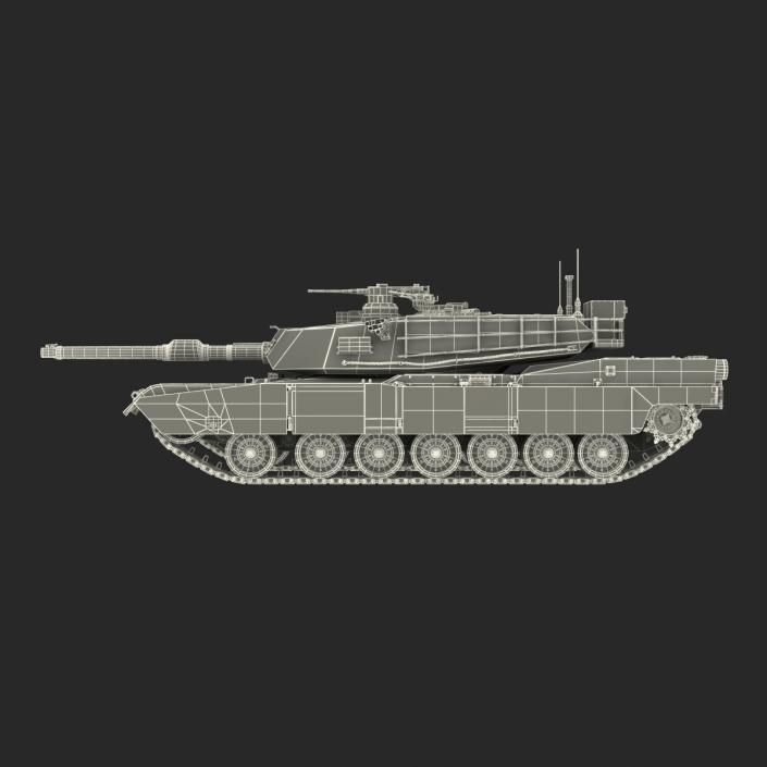 3D M1 Abrams Rigged