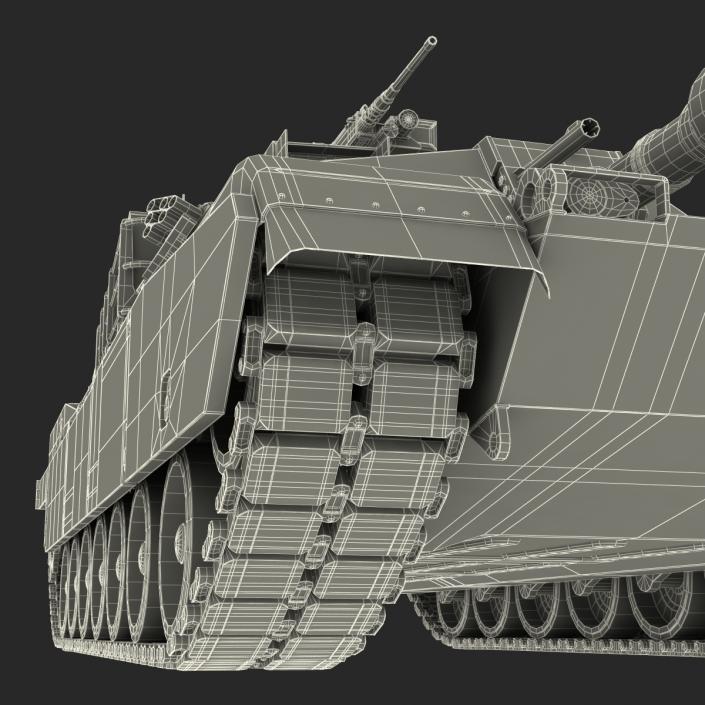 3D M1 Abrams Rigged